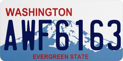 WA license plate AWF6163