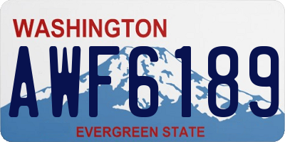 WA license plate AWF6189