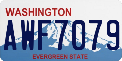 WA license plate AWF7079