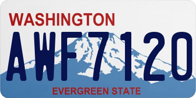 WA license plate AWF7120
