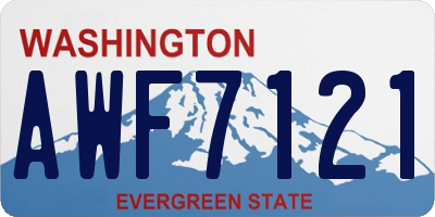 WA license plate AWF7121