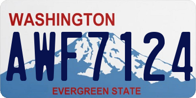 WA license plate AWF7124