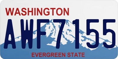 WA license plate AWF7155