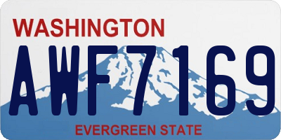 WA license plate AWF7169
