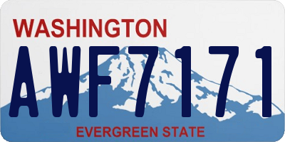 WA license plate AWF7171
