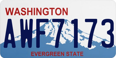 WA license plate AWF7173