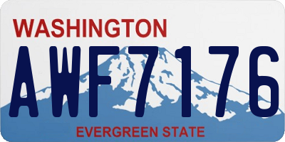 WA license plate AWF7176