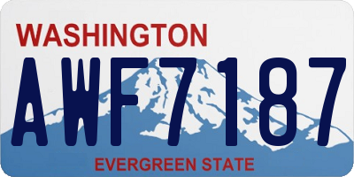 WA license plate AWF7187