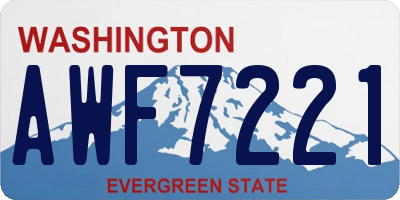 WA license plate AWF7221