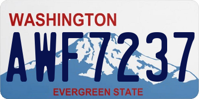 WA license plate AWF7237