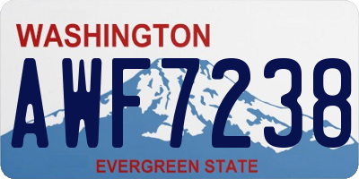WA license plate AWF7238