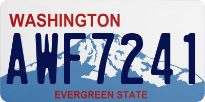 WA license plate AWF7241