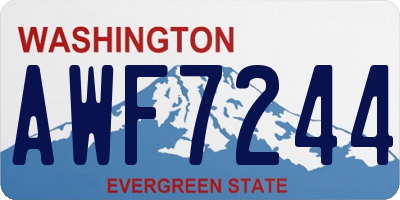 WA license plate AWF7244