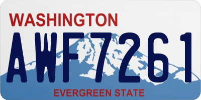 WA license plate AWF7261