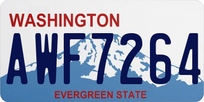 WA license plate AWF7264