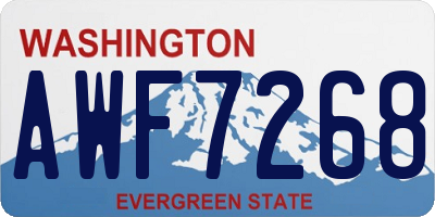 WA license plate AWF7268