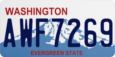 WA license plate AWF7269