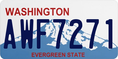 WA license plate AWF7271