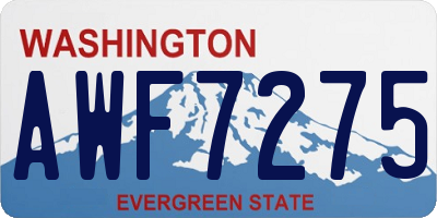 WA license plate AWF7275