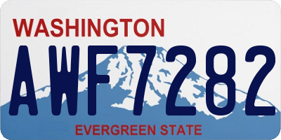 WA license plate AWF7282