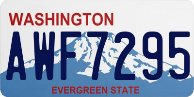 WA license plate AWF7295