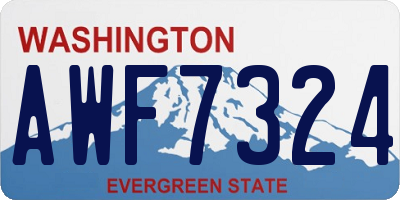 WA license plate AWF7324