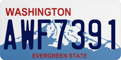 WA license plate AWF7391