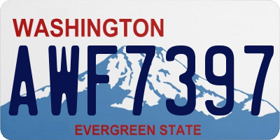 WA license plate AWF7397