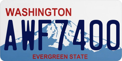 WA license plate AWF7400