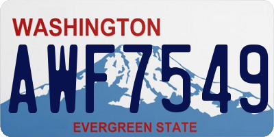 WA license plate AWF7549