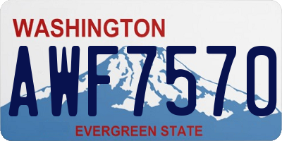 WA license plate AWF7570