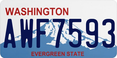 WA license plate AWF7593