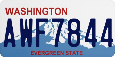 WA license plate AWF7844