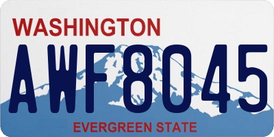 WA license plate AWF8045
