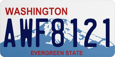 WA license plate AWF8121