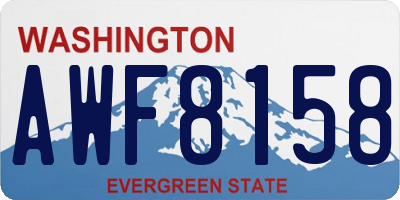 WA license plate AWF8158