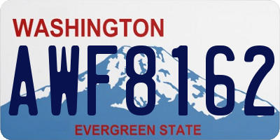 WA license plate AWF8162