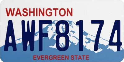 WA license plate AWF8174
