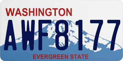 WA license plate AWF8177