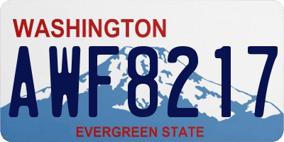 WA license plate AWF8217