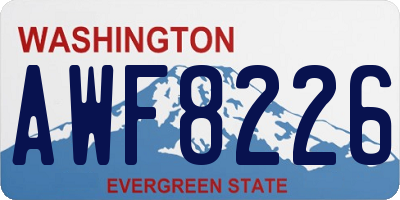 WA license plate AWF8226