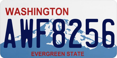 WA license plate AWF8256