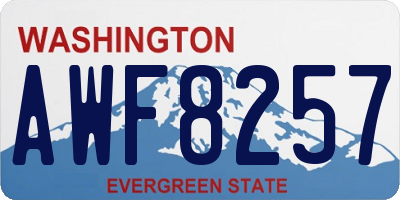 WA license plate AWF8257