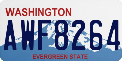 WA license plate AWF8264