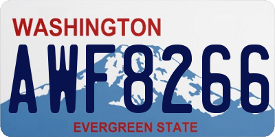 WA license plate AWF8266