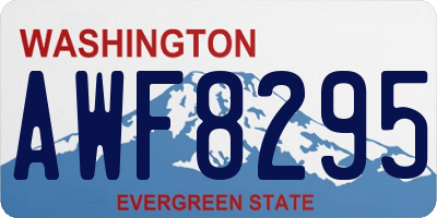WA license plate AWF8295