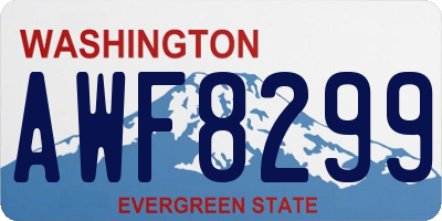 WA license plate AWF8299