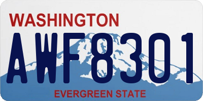 WA license plate AWF8301