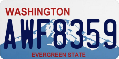 WA license plate AWF8359