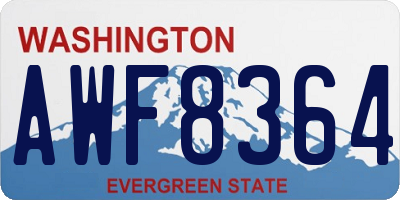 WA license plate AWF8364